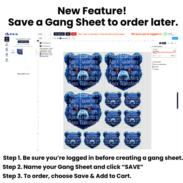 New Gang Sheet Builder Feature