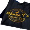 Black cotton t-shirt featuring metallic gold HTV transfer by Apex Transfers