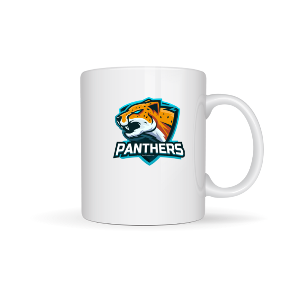 UV DTF sports sticker on white ceramic mug