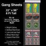 DTF Gang Sheets- 8' - Apex-Transfers