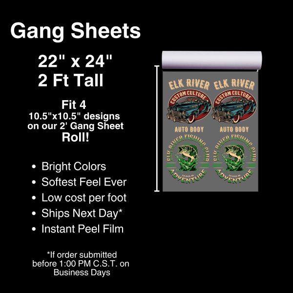 DTF Gang Sheets- 2' - Apex-Transfers